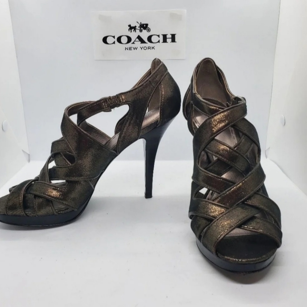 Coach Aenya Metallic Heels